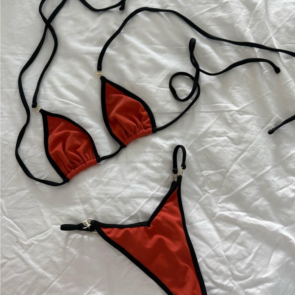 Coral Red Bikini Size Small NWT